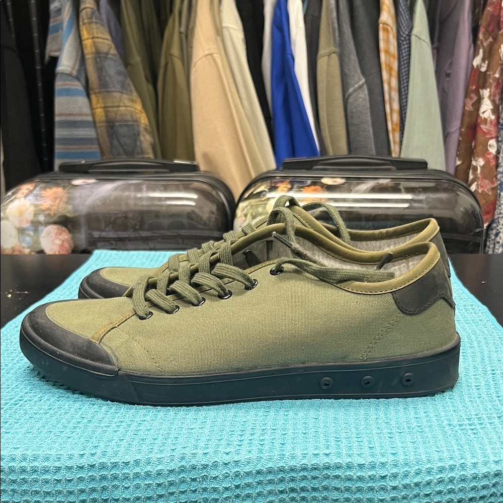 Rag & Bone Green Standard Issue  Canvas Men's Sneakers Men’s Size 10.5 - Picture 2 of 7